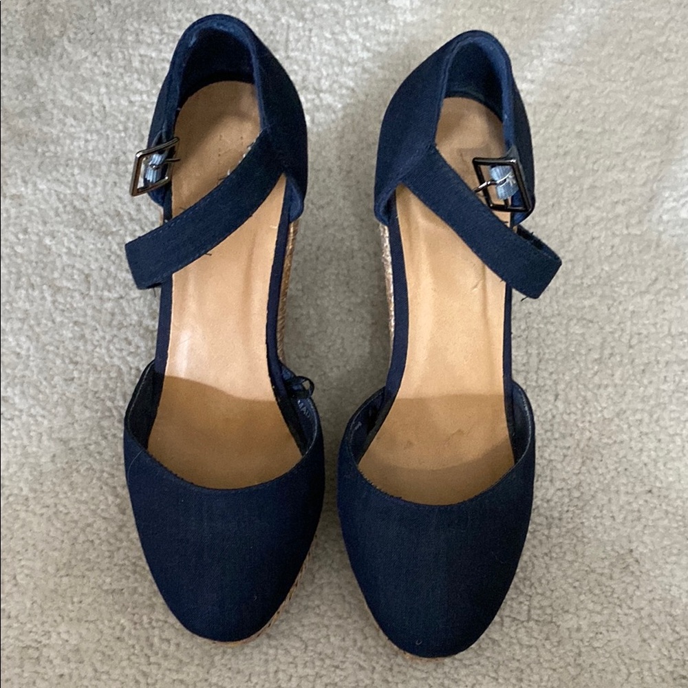 Forever 21 Blue Heels with Chic Buckle Strap